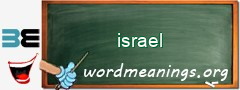 WordMeaning blackboard for israel